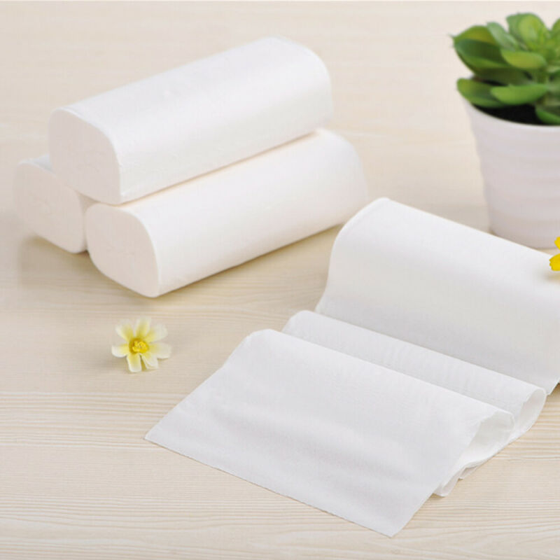 12 Rolls 4Ply White Tissue Paper Water Absorption Bathroom Home Soft