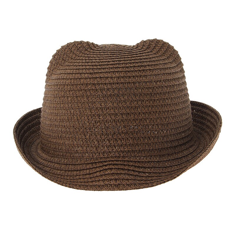 Sombrero para el sol para niños y niñas, sombrero de paja para bebés y niños, sombrero para la playa con orejas de Panamá, bonito, primavera y verano: 3