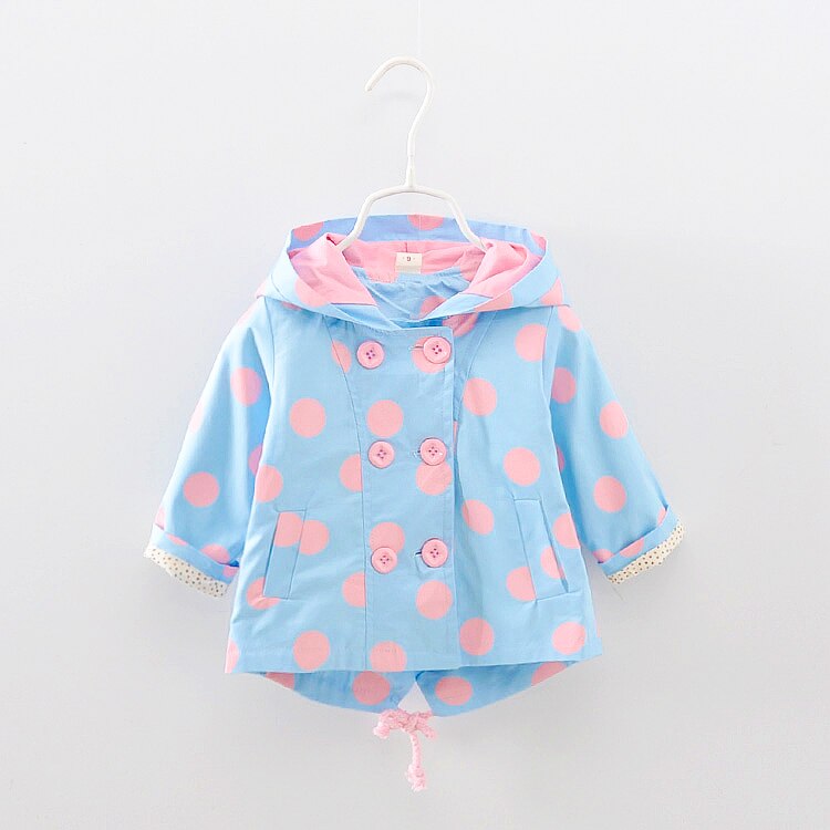 Baby girl dot trench coat