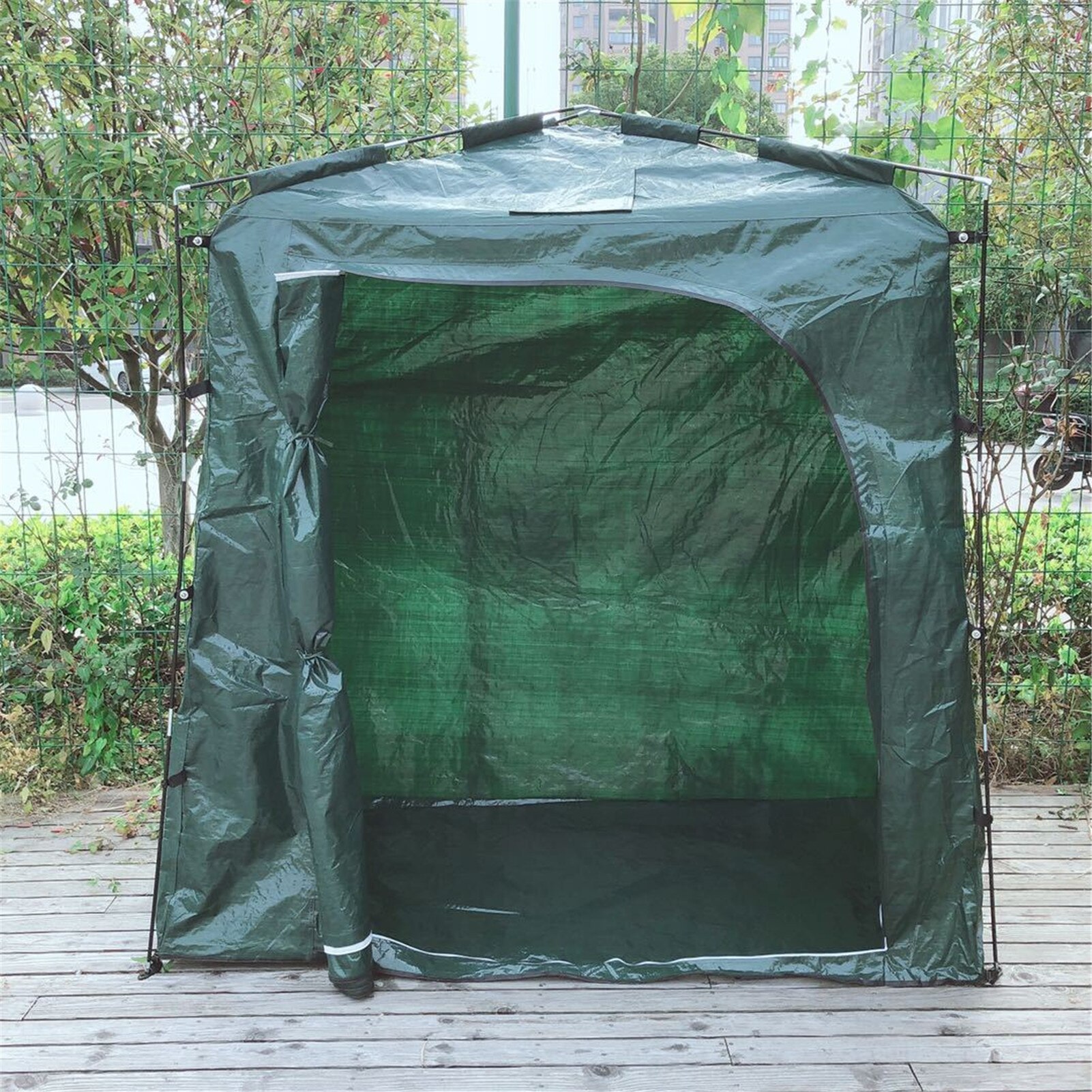 Waterproof Outdoor Camping Tent For Bike Storage Shed PE Bicycle Storage Shed Window Camping Sunshelter Accessories