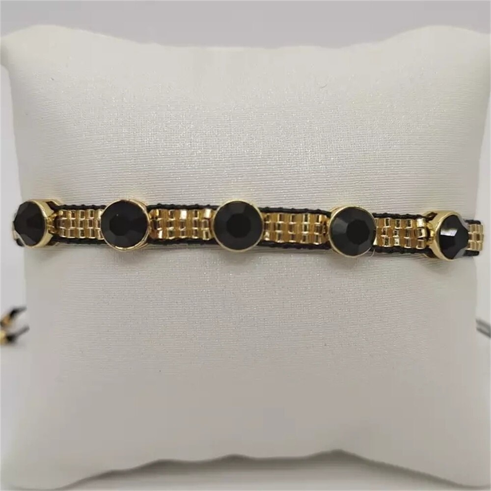 Zhongvi miyuki kleurrijke ogen armband voor vrouwen bisuteria glanzende kristal strass armband sieraden