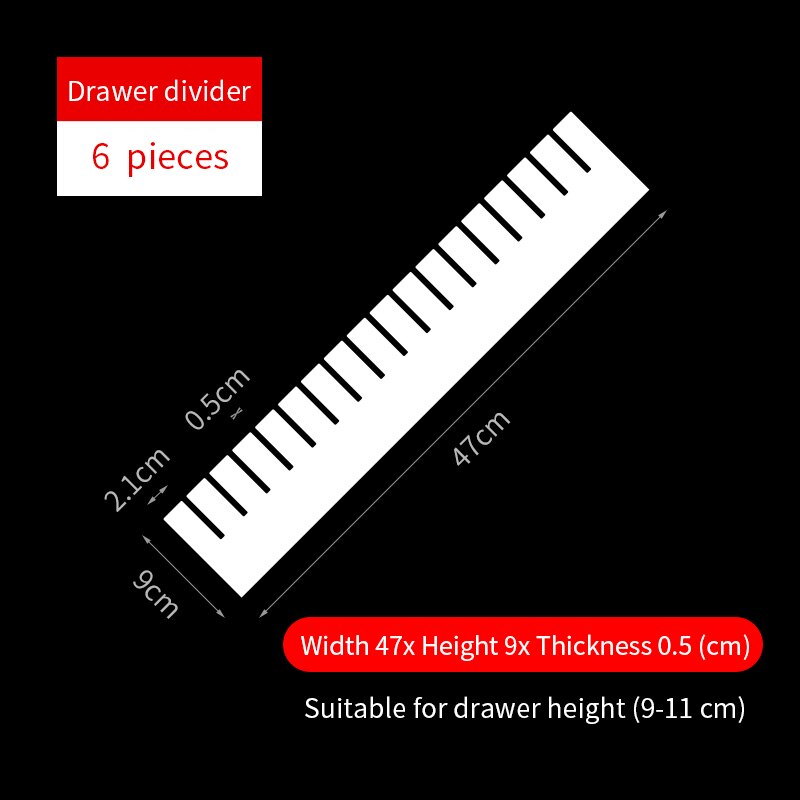 5mm drawer storage partition board wardrobe closet partition board free combination underwear box lattice cabinet layered rack: Height 9cm 6pcs
