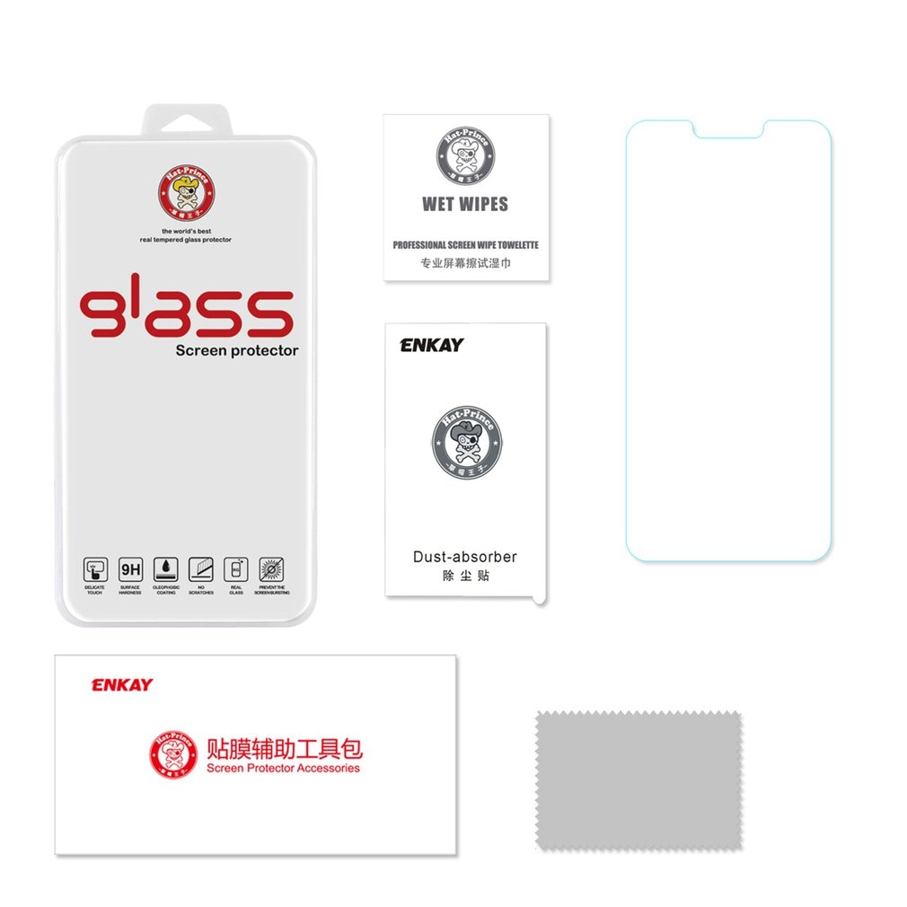 ALICANTINAS, 2.5D 0,26mm 9H película protectora de vidrio templado de borde de arco Dirtproof para Motorola Moto G7 de