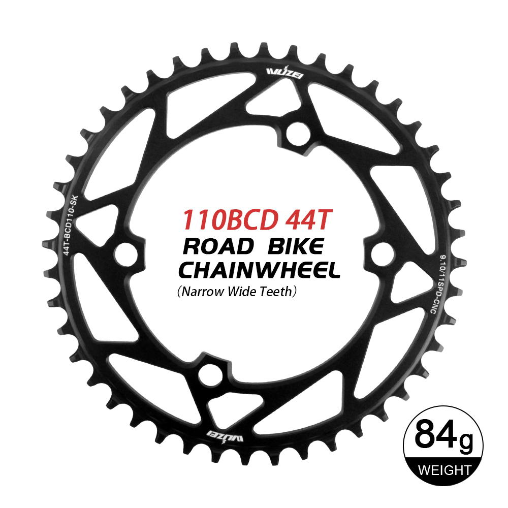 WUZEI Racefiets Kettingblad 110 BCD 36/38/40/42/44/46/48/50/52/54/56/58 T Smalle Brede Sterren Tandwiel 4 Bouten voor Shimano R7000 4700: Paars