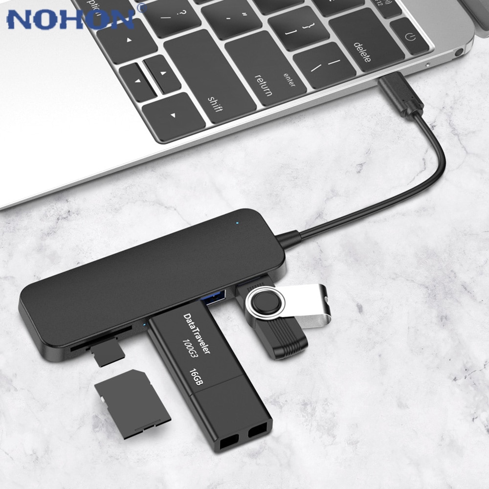 Usb C Hub Type C Naar Multi Usb 3.0 Tf/Sd-kaartlezer Micro Opladen Hoge Snelheid Splitter Adapter voor Macbook Pro/Air Laptop Tablet Huawei P30 Matebook Xiaomi Notebook Usbc Type C Hub Dock