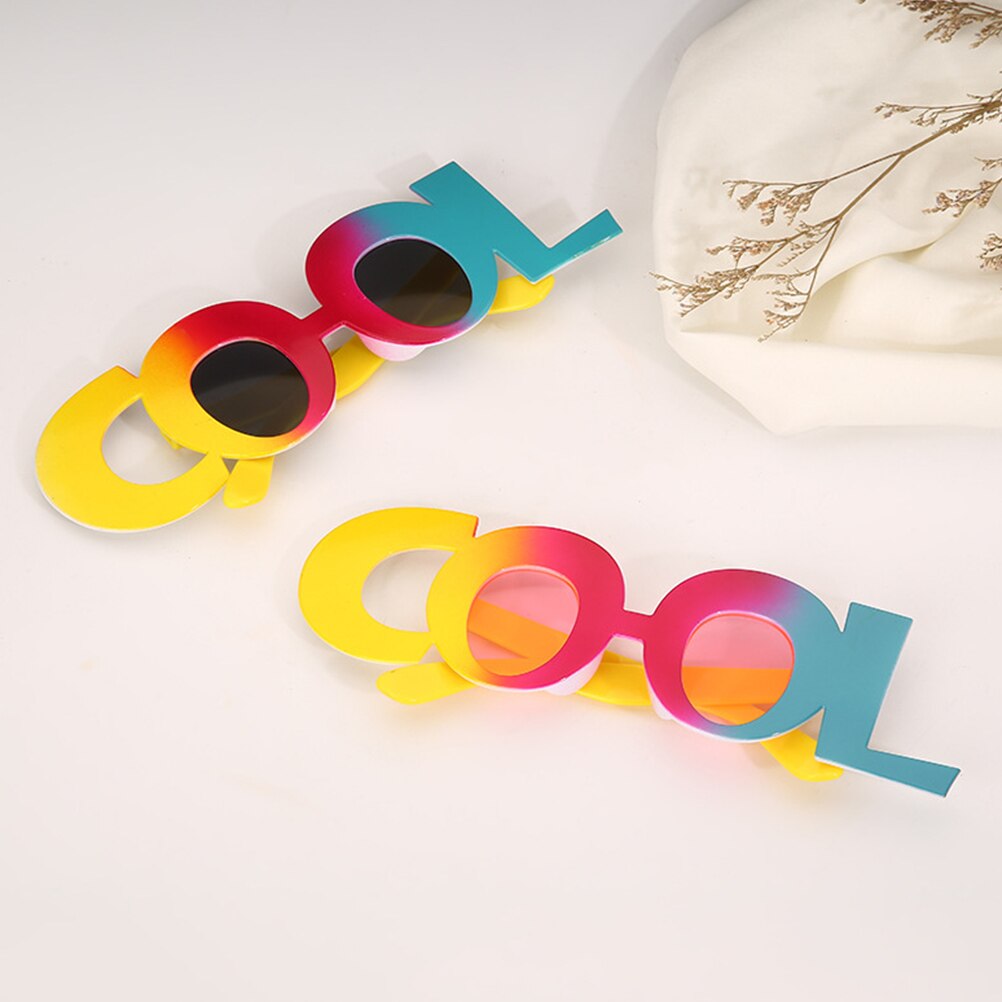 2 Stuks Cool Brief Zonnebril Strand Glazen Foto Nemen Bril Hawaii Party Brillen