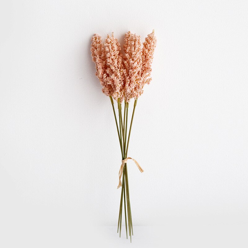 6 stk/pakke kunstig vanilje mini skum bær spids kunstige blomster buket til hjemmet plante vægdekoration korn plantebunke: Ta173