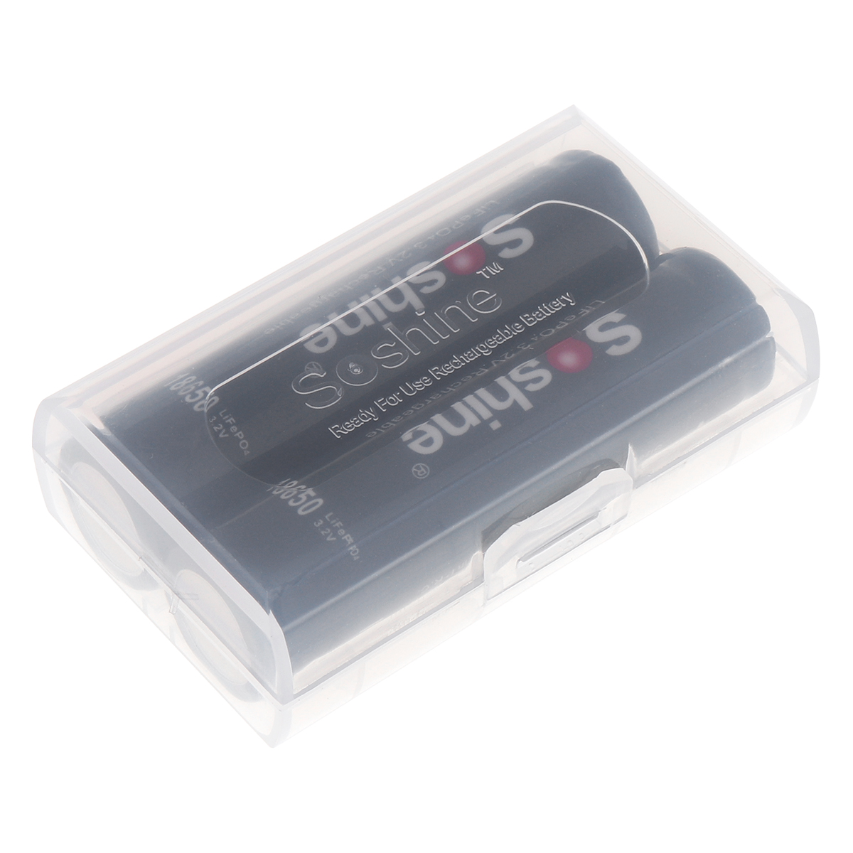 4 Stks/partij Soshine 18650 3.2V 1800 Mah LiFePO4 Batterij Met Protected Pcb + 2 Pc Batterij Case