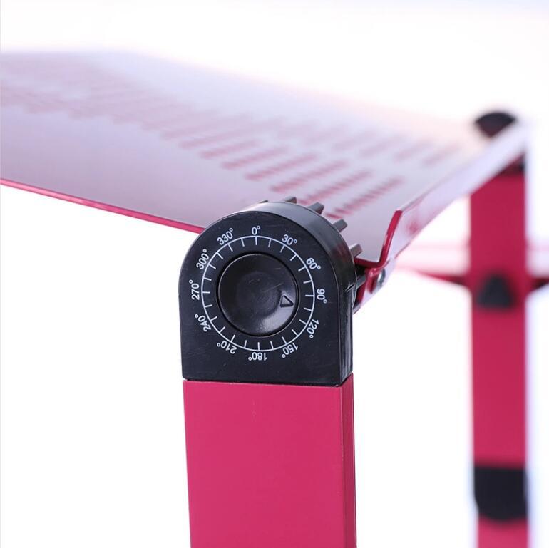 Computer Desks Portable Adjustable Foldable Laptop Notebook Lap PC Folding Desk Table With Cooler Fan Stand Bed Sofa Tray