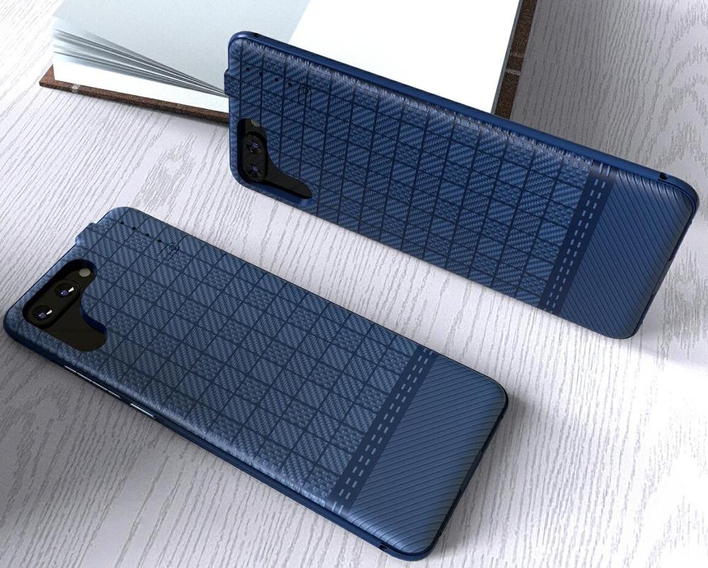 Voor huawei honor 10 batterij case oplader case 5000 mah smartphone cover powerbank voor huawei honor 10 batterij case capa: Blauw
