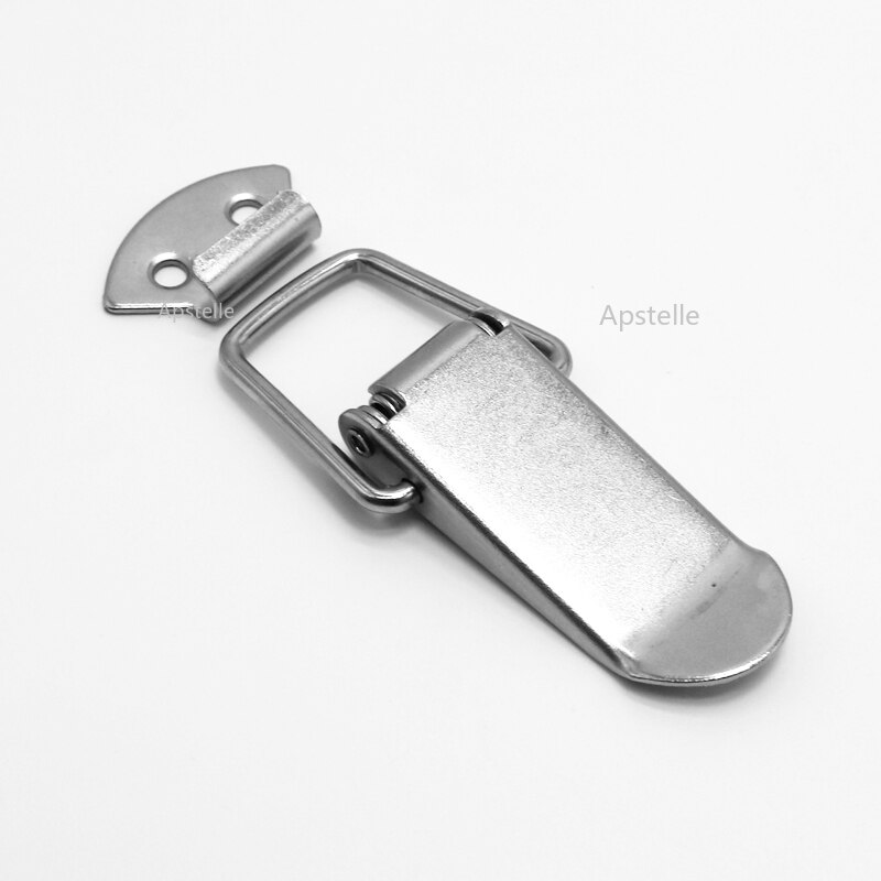 2PC Cabinet Boxes Hasp Spring Loaded 56mm 74mm 88mm 104mm Iron plating Latch Catch Toggle for Simple Window Lock Box