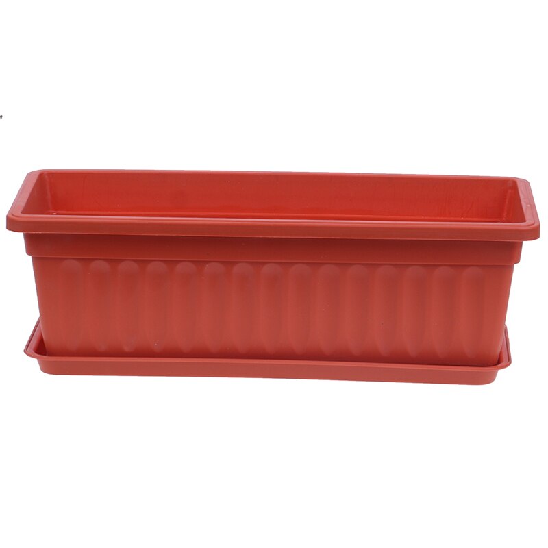 1pc Flower Pots Planters Pot Trays Plastic Pots Large Square Pots For Succulent Plants: Red