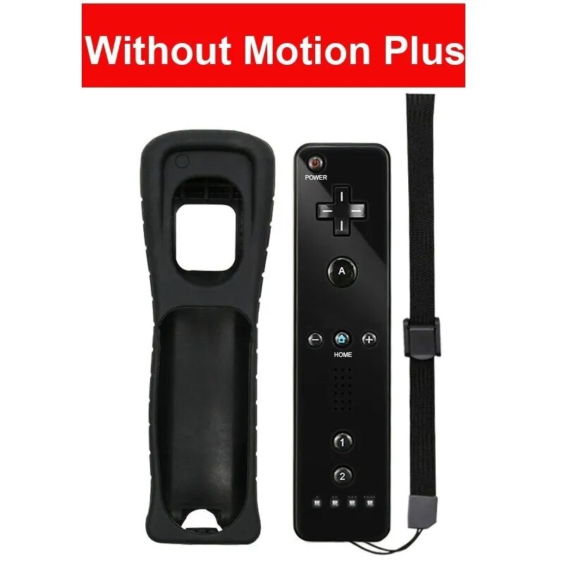 Télécommande Compatible Nintendo Wii Console manette de jeu sans fil contrôleur Nunchuck télécommande Joystick Joypad en option: Black