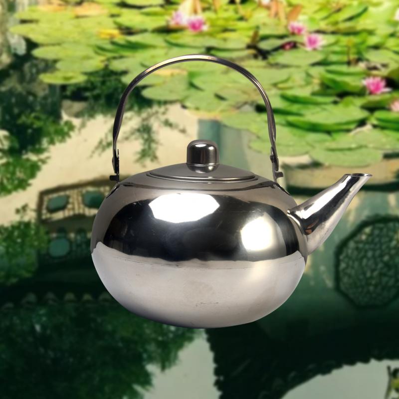 Tekanna stor kapacitet restaurang kaffebryggare hotell induktionsspis rostfritt stål vattenkokare säker hållbar bollform med filter: 18cm