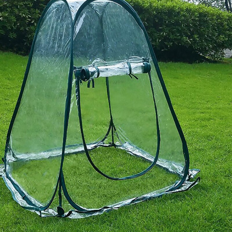 Outdoor Mini Pop-up Greenhouse Cover Small Greenhouse Planting House Flower Shed Backyard Flower Plant Pot Cover Garden Supplies