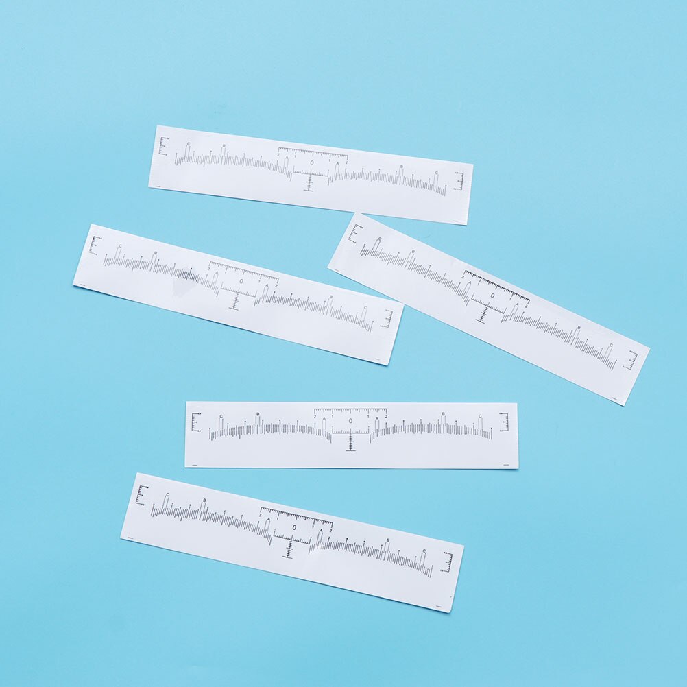 130Pcs Disposable Ruler Stencils Transparent Mapping Sticker Makeup Tool