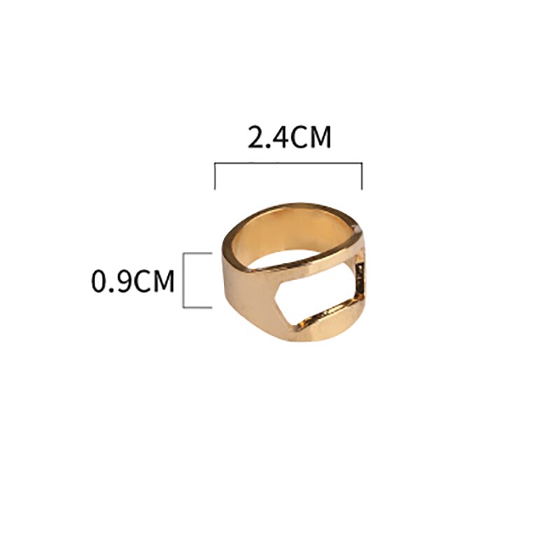 Edelstahl Kreative Bahre Öffner Finger Ring Ring-bilden Bahre Flasche Öffner Vielseitig Küche Bar Werkzeuge Durchmesser 22mm: Gold