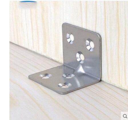 Furniture Round End Right Angle Bracket Fastener, Stainless steel angle code right angle, 4 pieces one bag