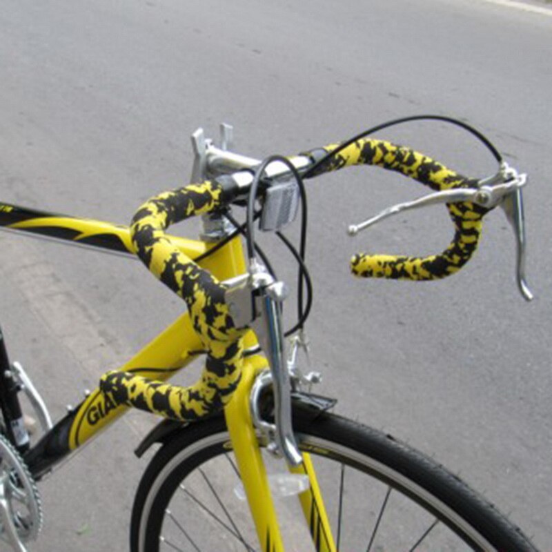 1 stück Rennrad Fahrrad Lenker Band Camouflage Radfahren Griff Gürtel Kork Wrap Mit Bar Plugs Lenker Band Wrap