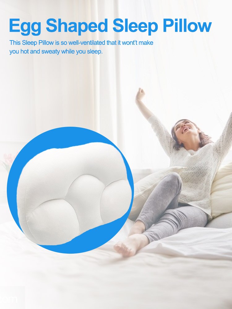 Cervicale Kussen Ei Memory Foam Vormige Polyester Bescherming Hals Ontspanning Zachte Ademend Gezondheid Voor Diep Slapen Beddengoed