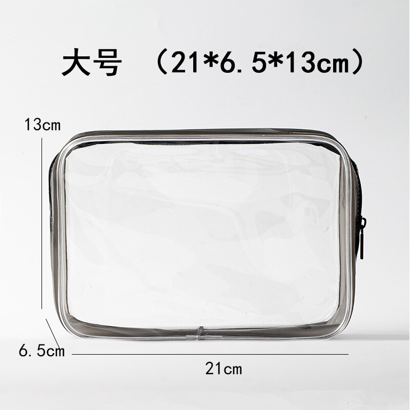 Frauen Pflege Waschen Organizer Wasserdicht Weibliche Speicher machen hoch Taschen transparent Mädchen machen-hoch Tasche Frauen PVC Kosmetik Tasche: L