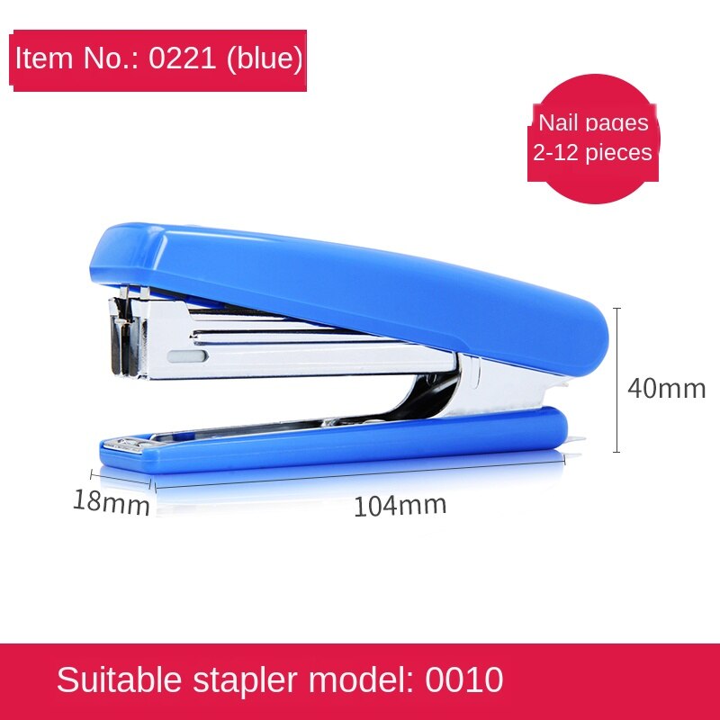 Stapler Basic Stapler Mini Small Stapler Staple Supplies Office Stationery: Blue