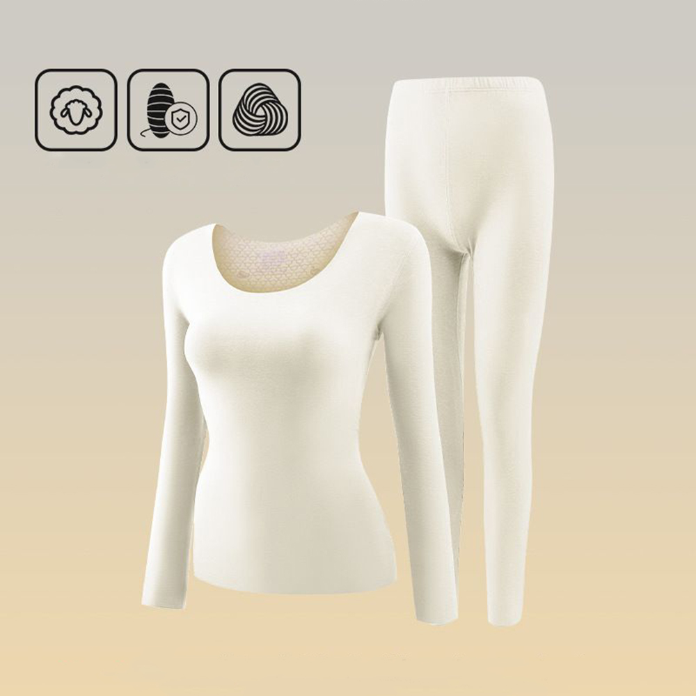 Intimo termico da donna Abbigliamento invernale da uomo Senza cuciture Spessore doppio strato Lingerie calda Set di abbigliamento termico da donna Donna 2 pezzi: XXL / green