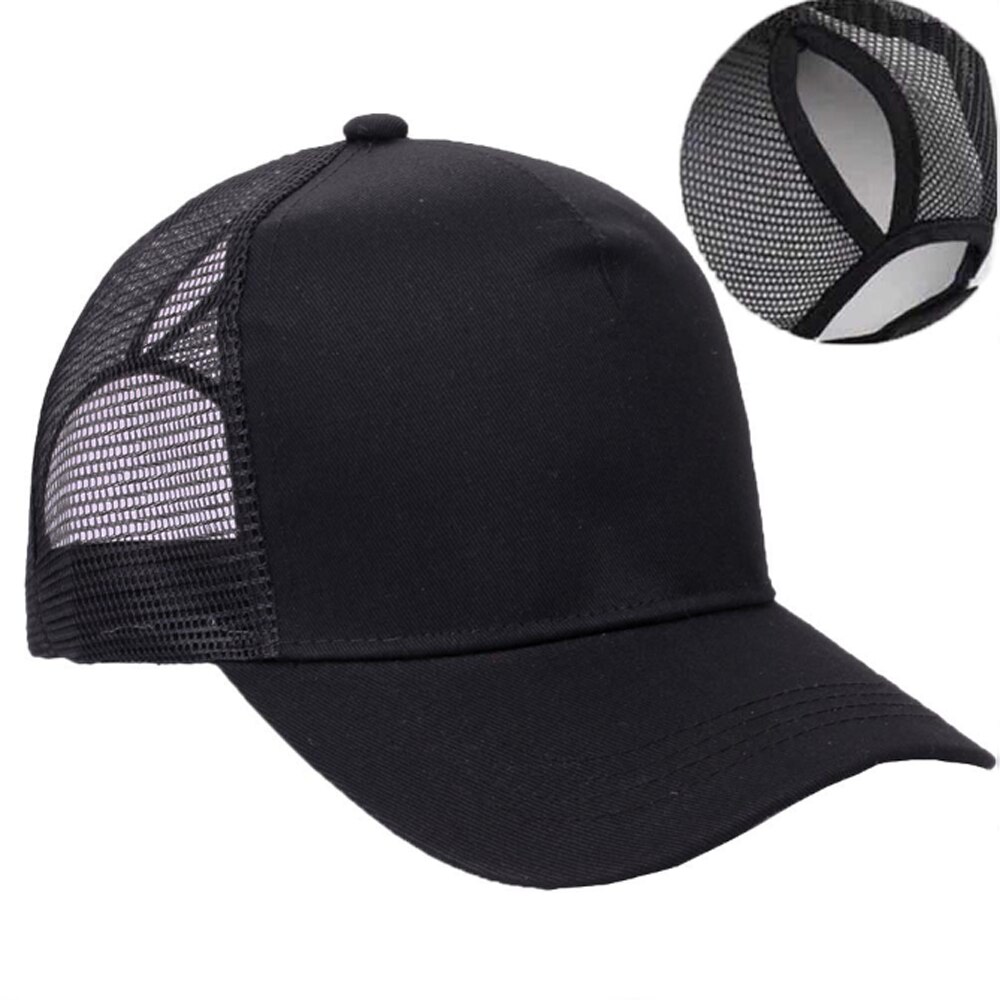 Kvinnor sport löparhatt utomhus solskydd hästsvans baseball tenniskeps sommar sol uv skydd mesh sport löpning cykel keps