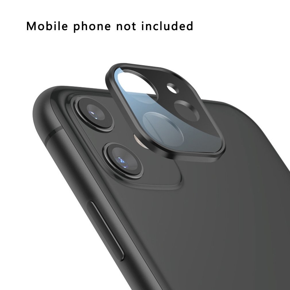 Mobile Phone Back Camera Lens Tempered Glass Protector Film For iPhone 11 Anti-Blu-ray Camera Lens Cover: 11 black
