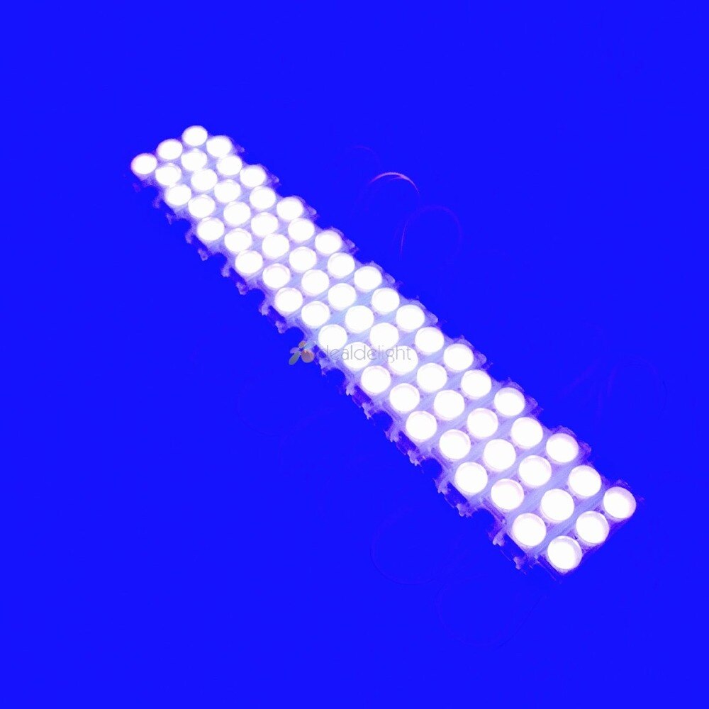 100pcs 2835 SMD 3 LED Mini Module 40*10MM IP68 Waterproof Injection Lens For LED Sign Advertising Backlight DC12V Super Bright