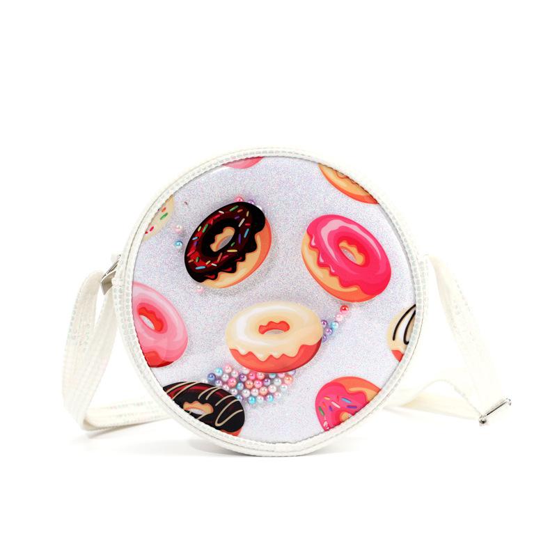 Eenhoorn Kinderen Meisjes Leuke Eenhoorn Dieren Kids Sleutels Portemonnee Schattige Prinses Mini Ronde Handtas: white