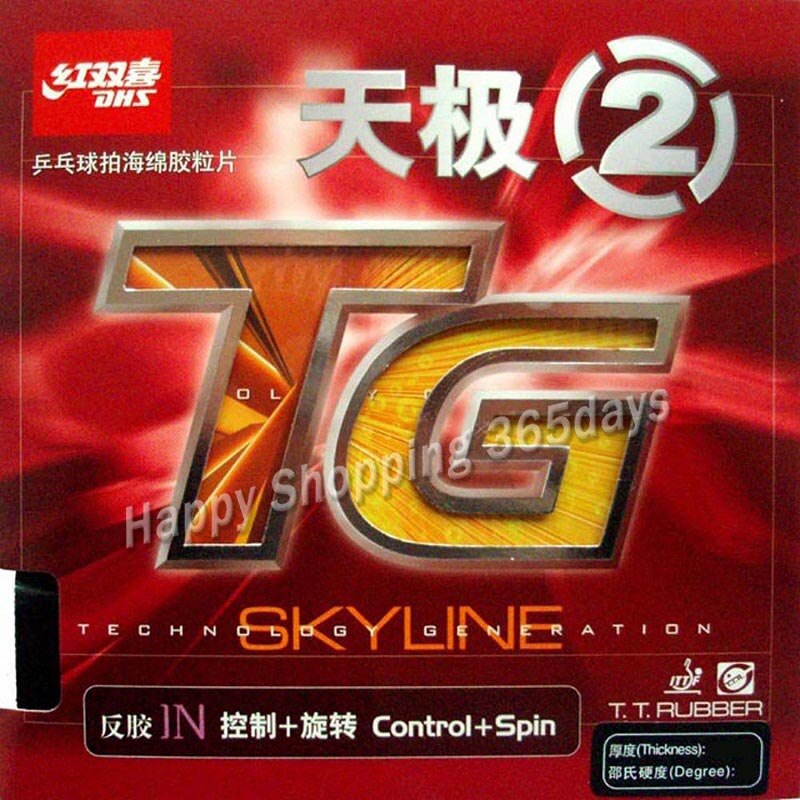 DHS skyline TG 2 – tennis de table en caoutchouc, pour raquette de tennis de table, ping-pong, Original