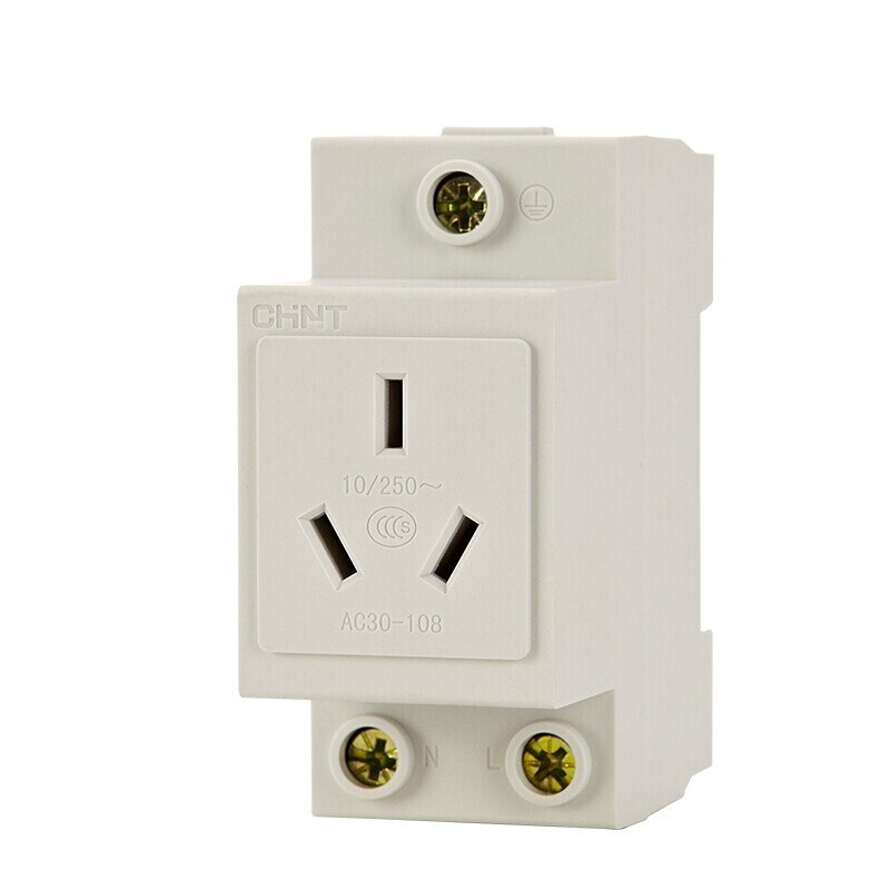 CHINT AC30-108 110 socket modular 2P air-open track socket distribution box 3X10A 16A electric box socket two holes 5X10A