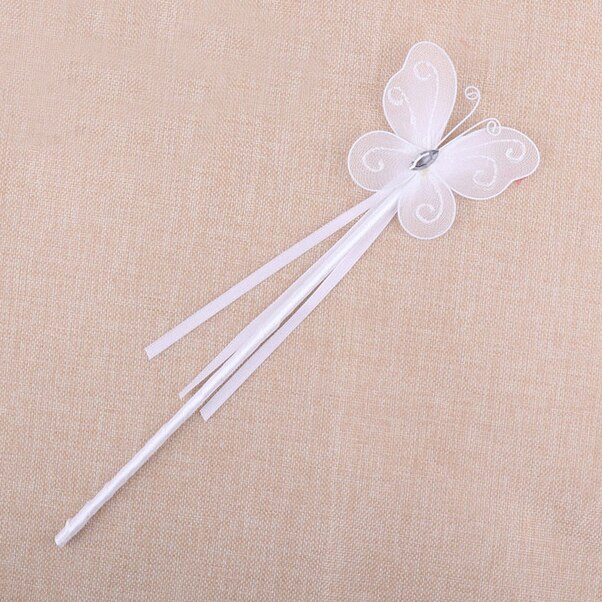 Party Halloween Vlinder Star Fairy Wand Magic Stok Meisje Kostuum Props Cosplay Party Prinses Halloween Bruiloft: white butterfly