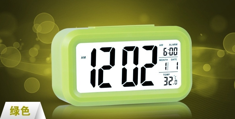 Alarm Clocks Lazy Snooze Alarm Clock Mute Backlit Electronic Clock Temperature Display Digital Clocks Home Decor