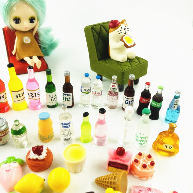 10/20 Pcs Mini Fles Charms Leuke Accessoire Deel Voor Pop Speelgoed Pop Huis Decoratie