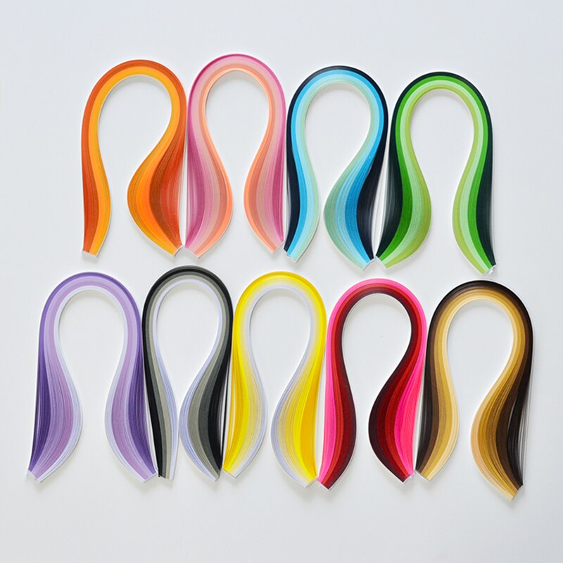 Quilling Quilling Papier einstellen Insgesamt 900 Streifen 9 Arten Gradienten Farben für Heimat Klassenzimmer Einkaufen Hochzeit Dekorationen: 9 Farben 900Stck