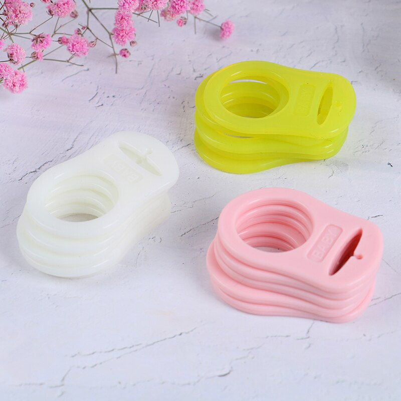 Baby Dummy Fopspeen Houder Clip Adapter Voor Mam Ring 5Pcs Multi Kleuren Siliconen Knop Voor Pasgeboren Baby Accessoires