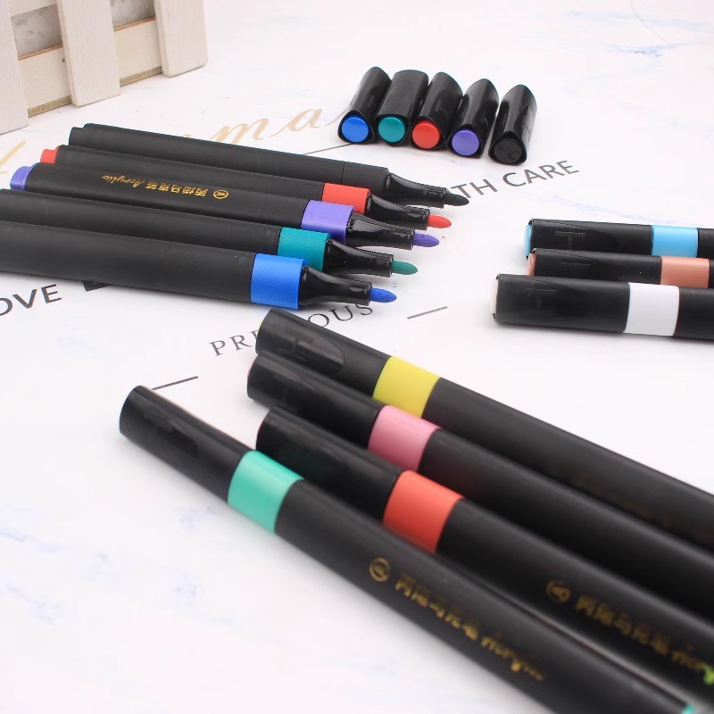 Marqueur acrylique 12 couleurs/18 couleurs/24 couleurs/36 couleurs/48 couleurs, fournitures d'art, stylos aquarelle peints à la main