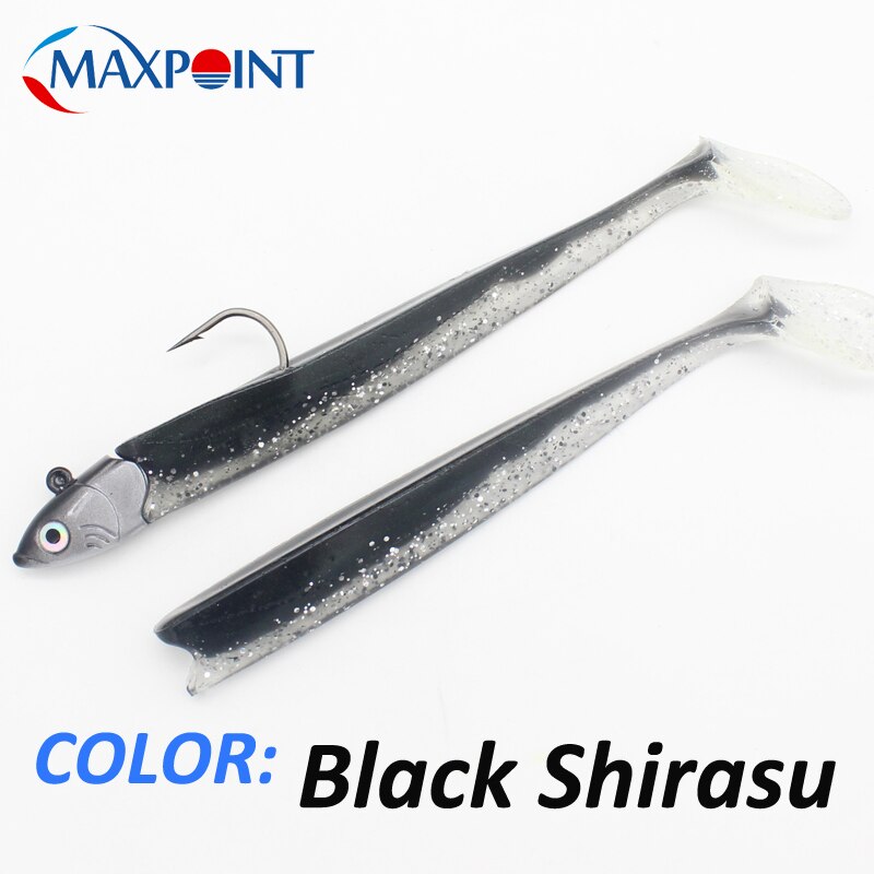 11 Cm Vissen Lokt Set Met Swing Staart Sayori 140 Met 20G Jig Hoofd Kajak Zachte Lokt Inshore Vissen aas Flexibele Vinyle: T140BLACK