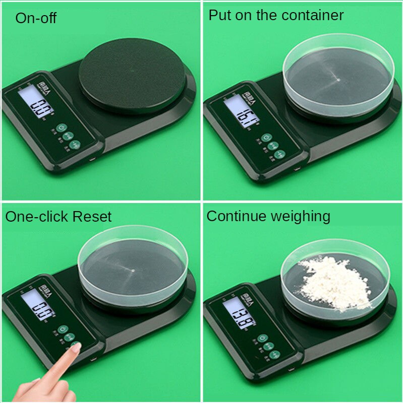 Kitchen Electronic Scale High Precision Gram Measuring Scale Food Jewelry Scale Accurate Baking Scale Household 1G Balance 0.1G