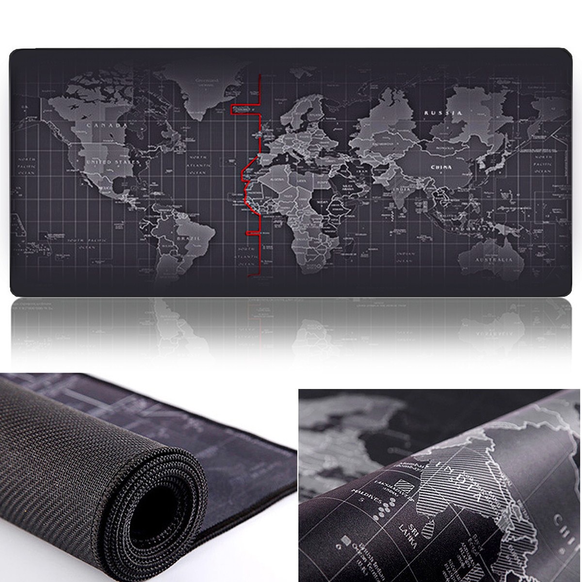 Super size Extra Large Mousepad Anti-slip Gaming Mouse Mat with Locking Edge Natural Rubber Mouse Pad for game gamer CS