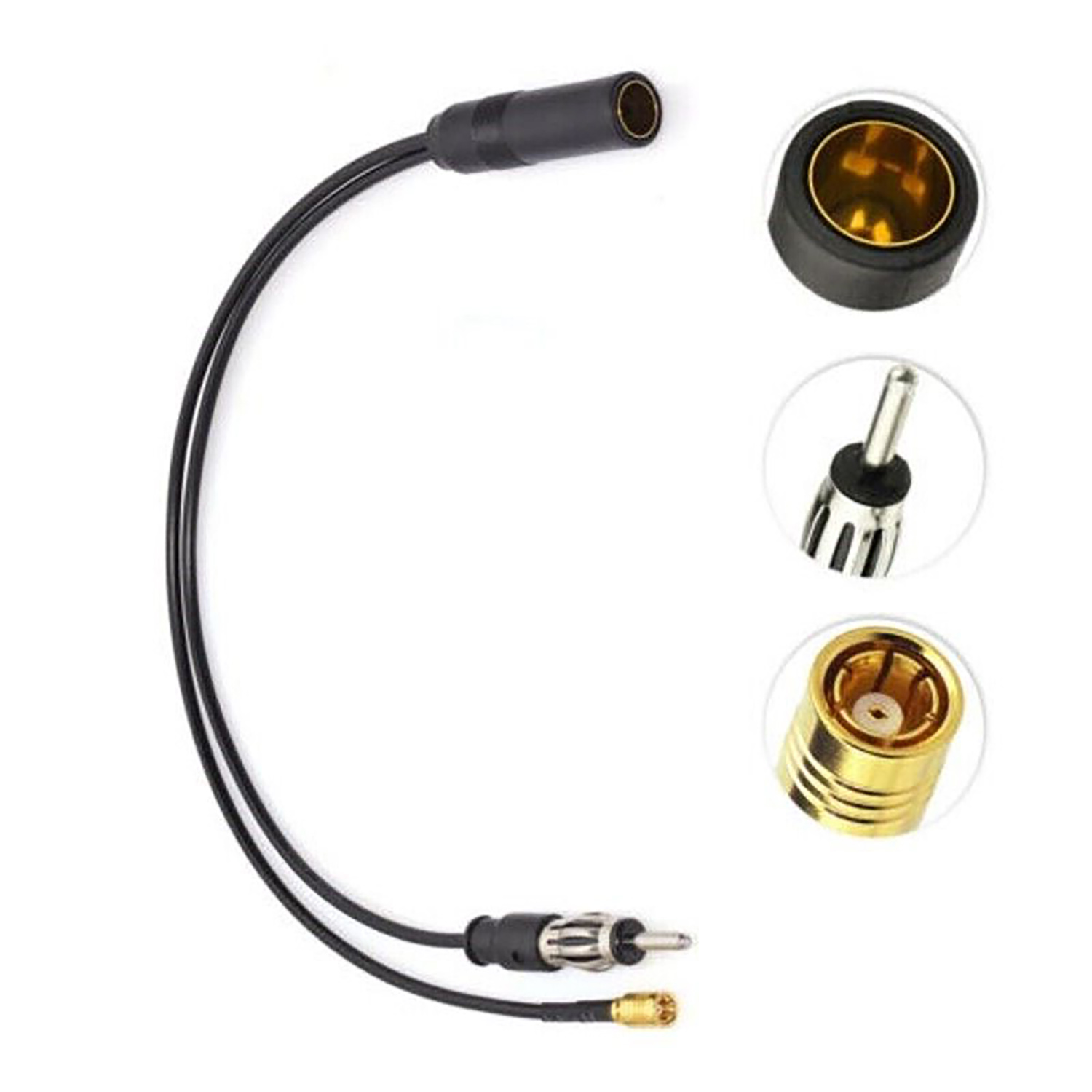 1 stks DAB & FM/AM Autoradio Antenne Actieve Antenne SMB DIN Splitter Adapter Kabel Compatibel DAB/DAB +/DMB-A Auto Accessoires