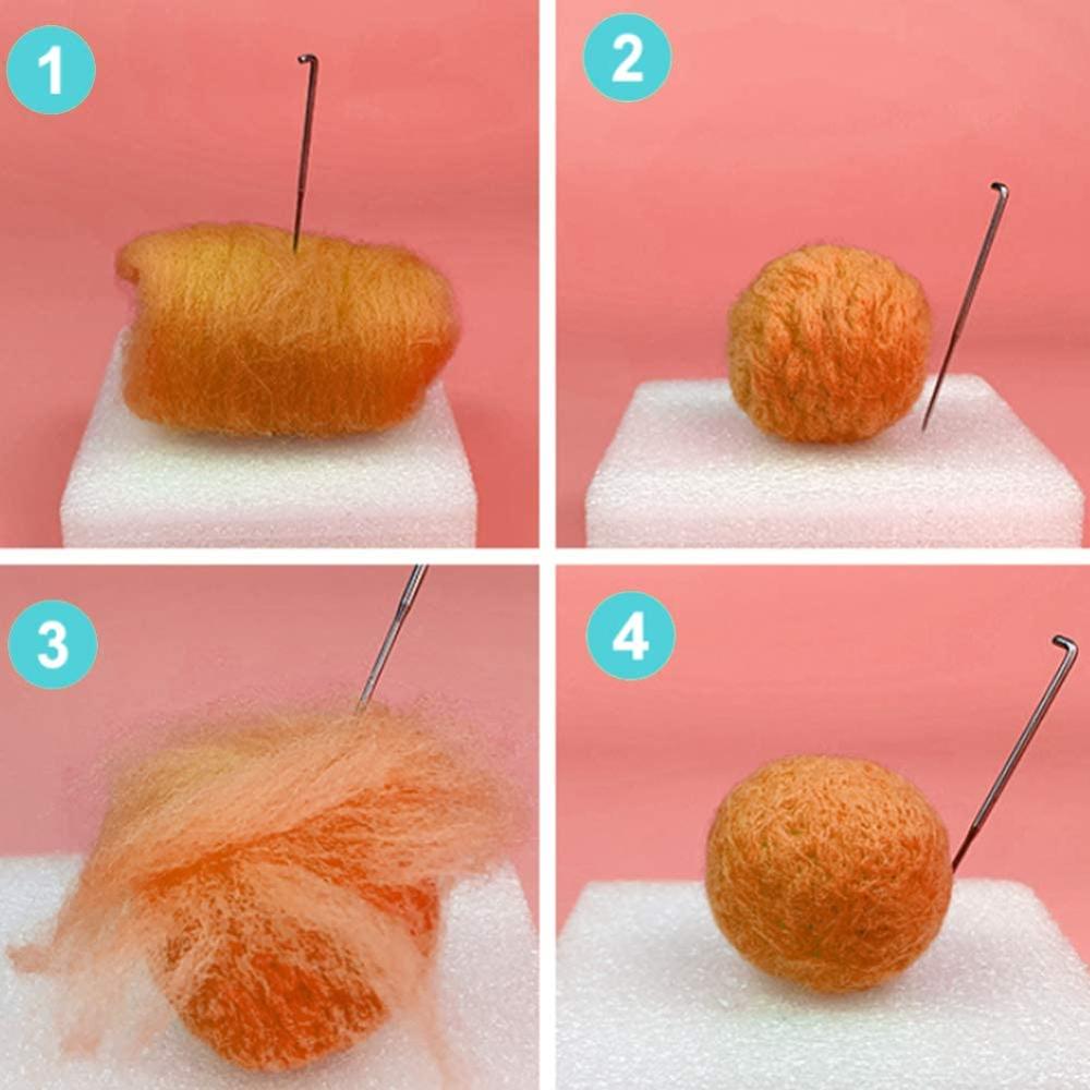 Imzay 3.53oz Wool Roving Yarn, Wool, Chunky Yarn, Spinning Wool Roving For Needle Felting Wet Felting（light coffee）