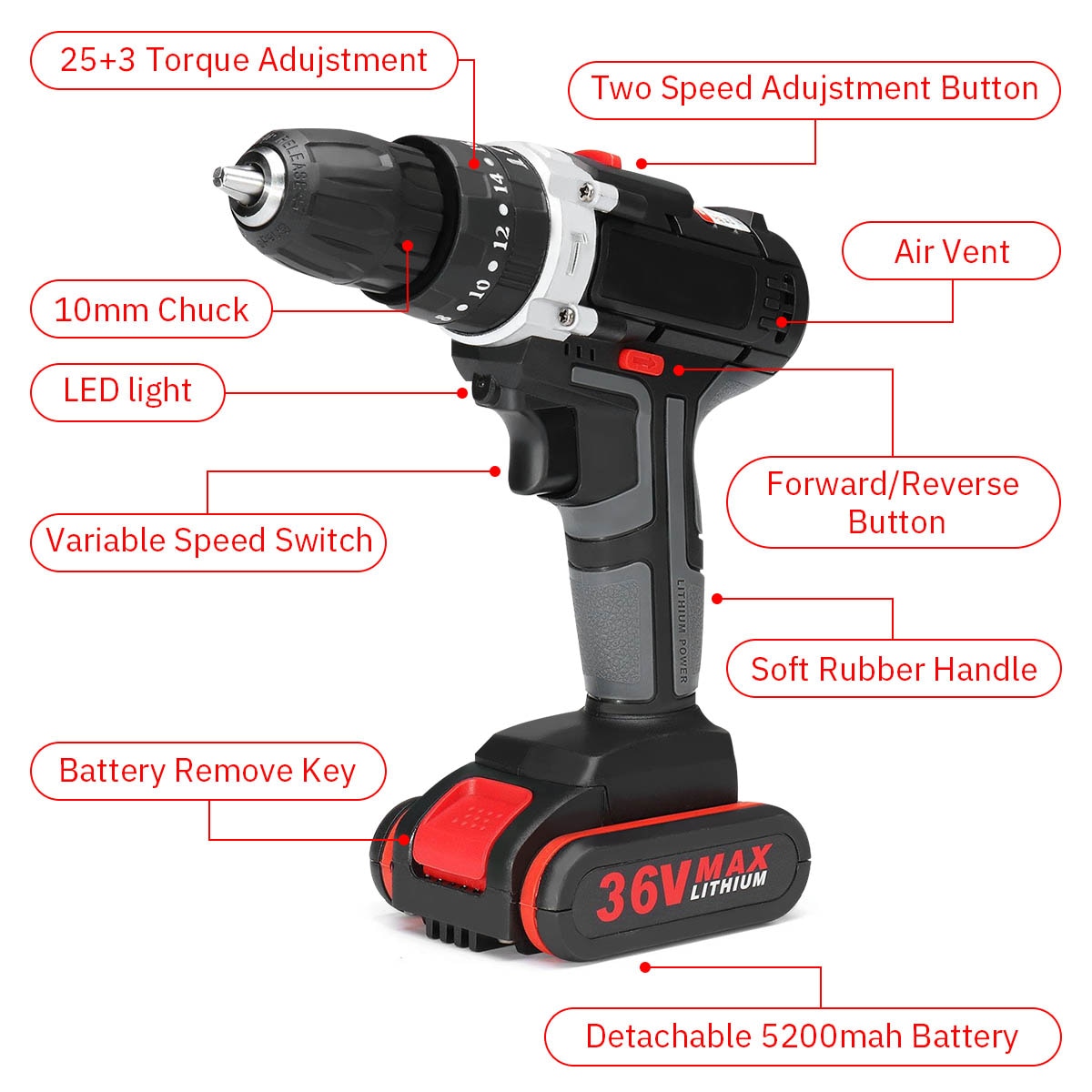 Mini Electric Drill Cordless Screwdriver Lithium Battery Mini Drill Cordless Screwdriver Power Tools Cordless Impact Drill