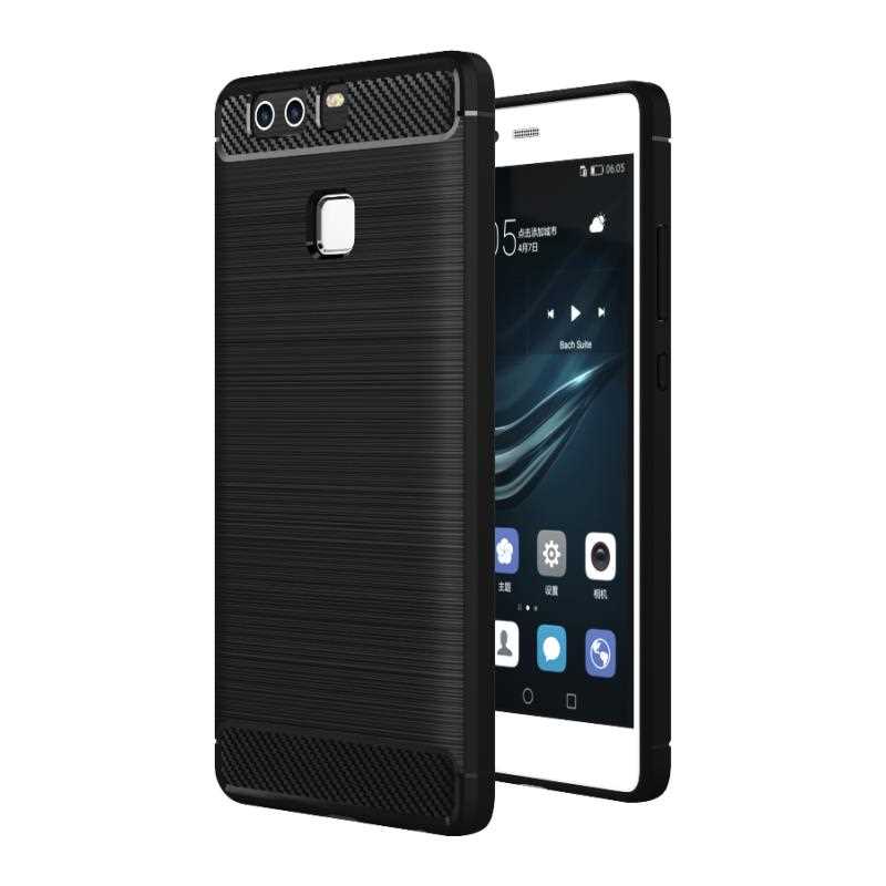 Weiche Silikonhülle für Huawei P9 / P9 Lite - Stoßfeste TPU-Hülle: Für  p9 / Schwarz