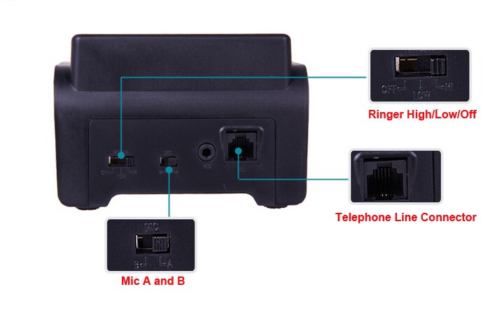 Dialpad telefonico per cuffie per Call Center, lavoro con filo cablato a casa telefoni e telefoni con cuffie con cancellazione del rumore