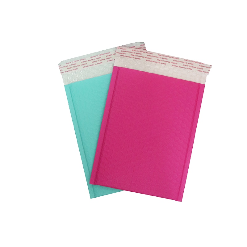60 stk/parti plastik boble mailers grøn pose med boble rose rød ekspres emballage kuvert post boble pose 18 x 23cm