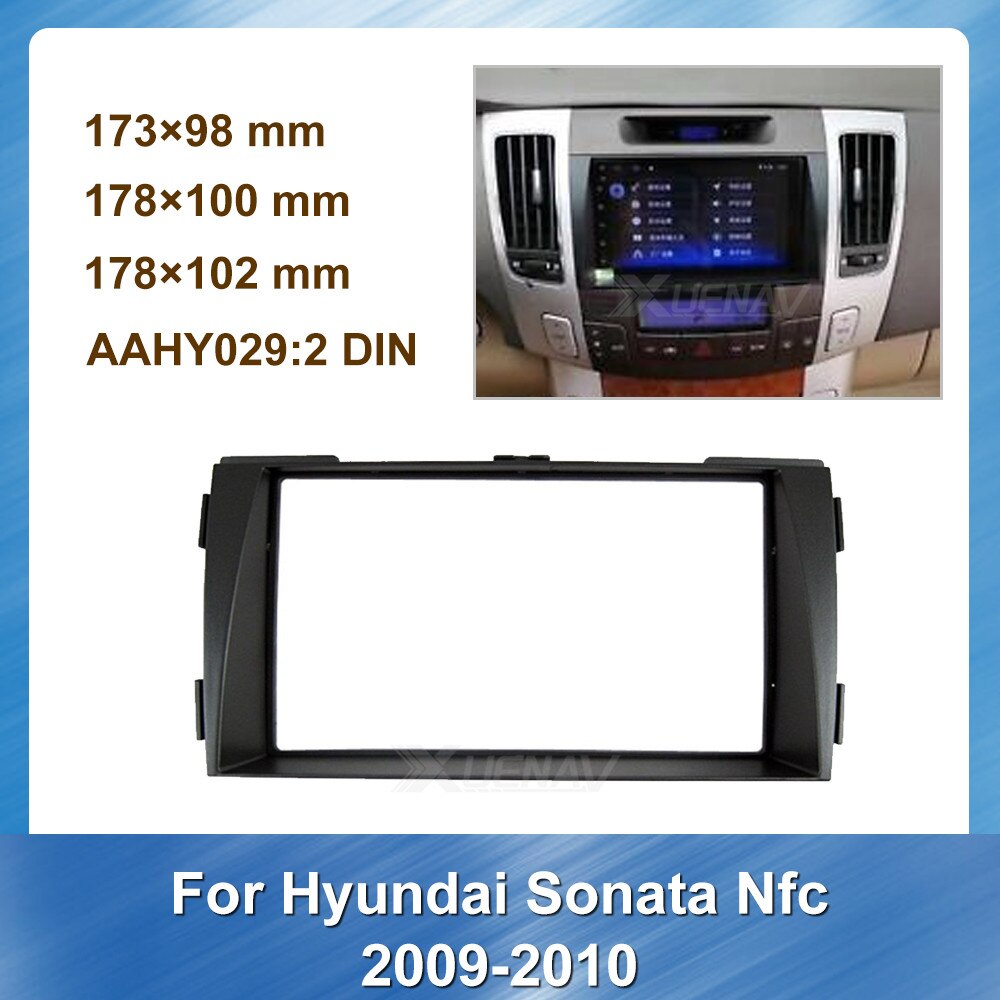 Auto Dash Frame Voor Hyundai Sonata Nfc 2DIN Auto Radio Fascia Stereo Panel Dash Mount Trim Installatie Kit bazel