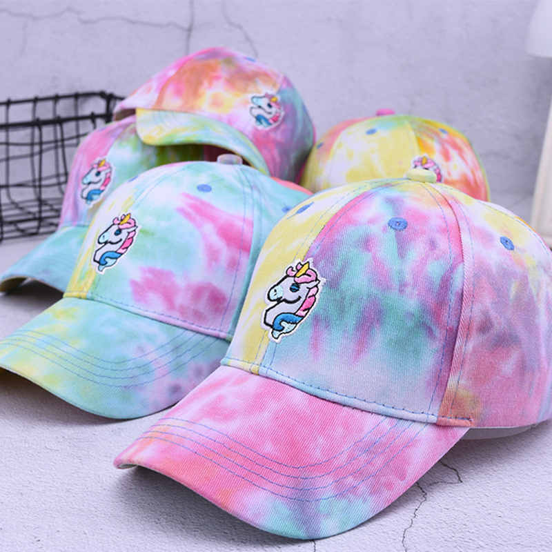 Girls Heart Unicorn Institute Wind Baseball Hat Summer Cartoon Sweet Cute Curved Cap women hats: Default Title